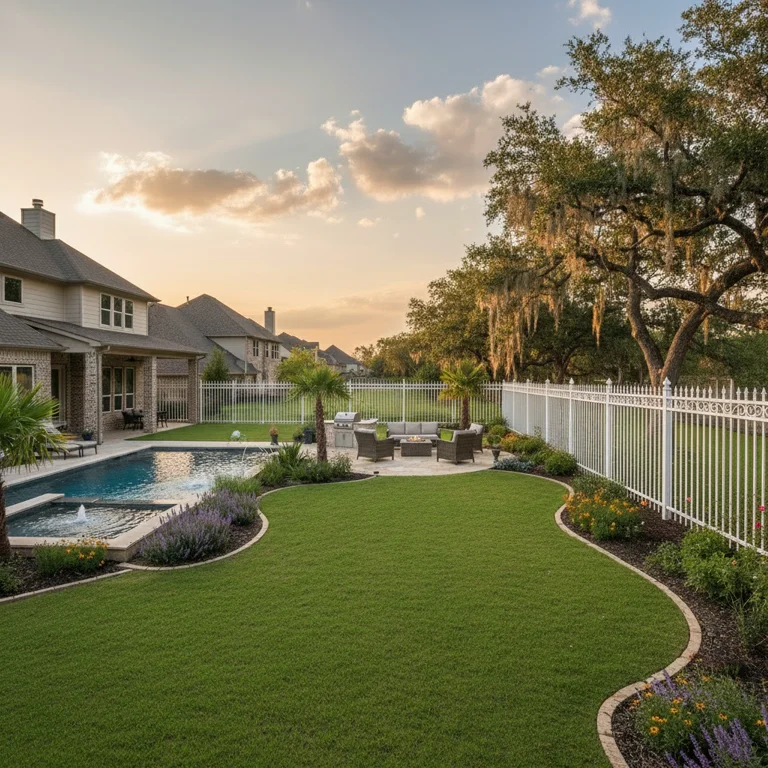 Llandscape design with fence