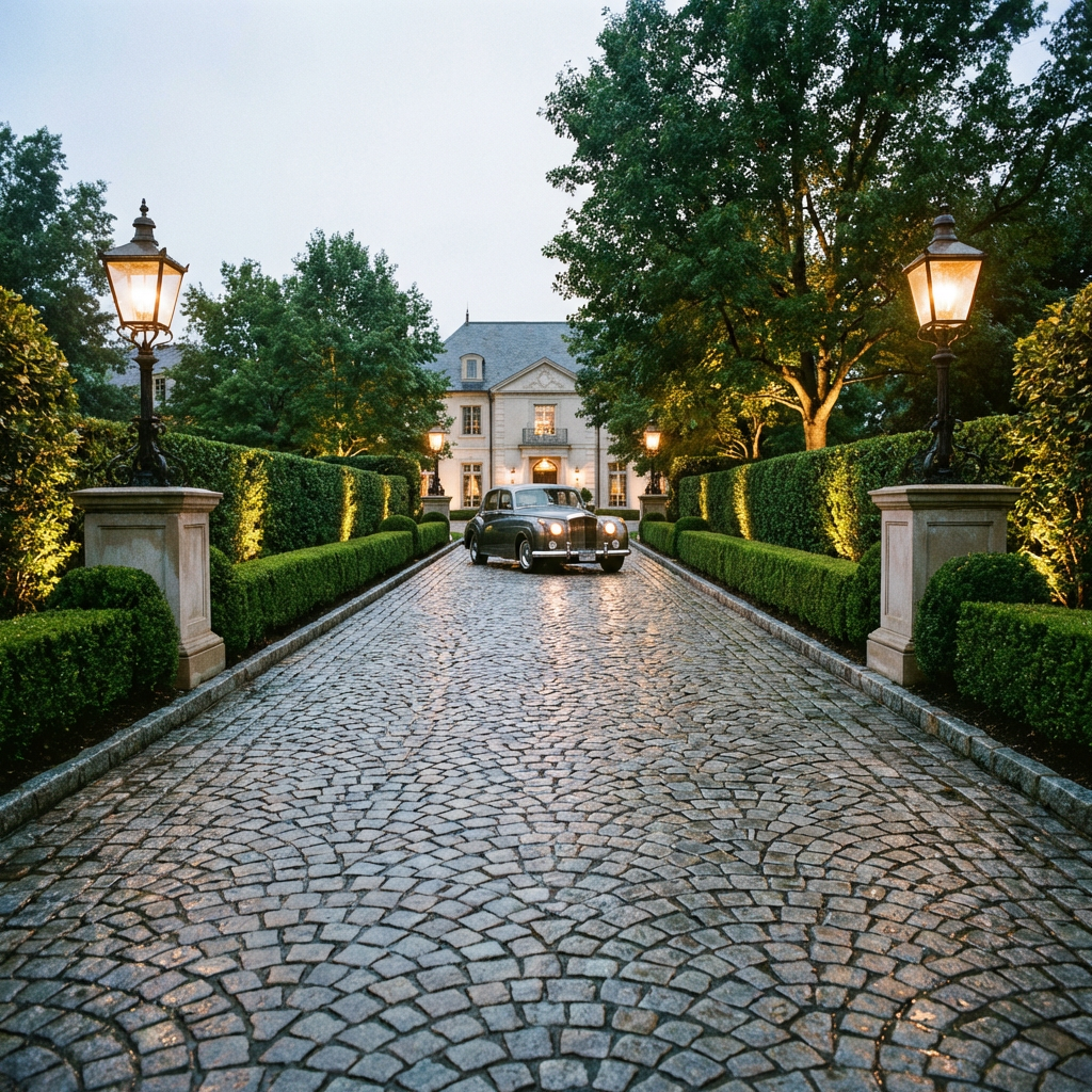 Driveway landscaping idea
