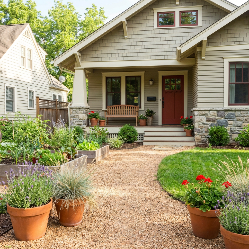 Simple front yard landscaping