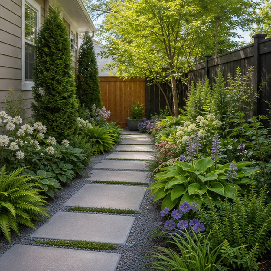 AI Landscape Design Free planting and material detail