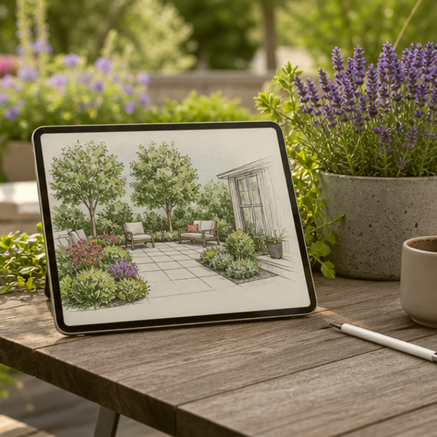 AI Landscape Design Free lighting idea