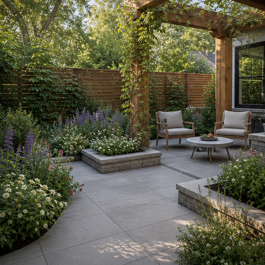 AI Landscape Design planting and material detail