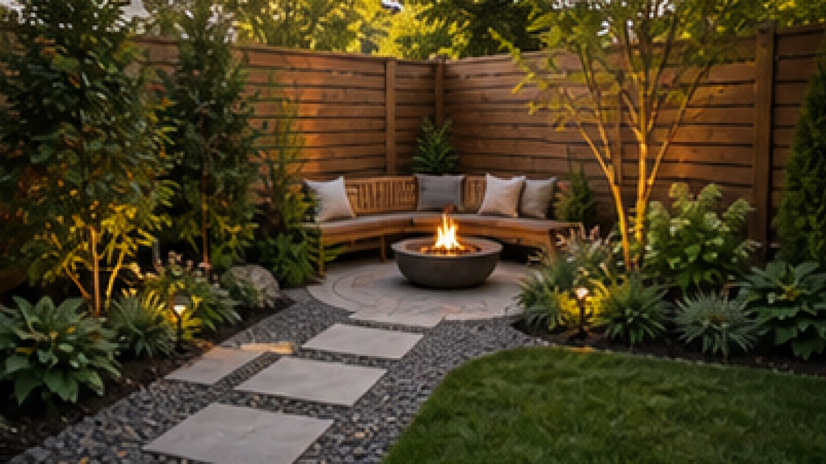 Backyard Corner Landscaping Ideas layout idea
