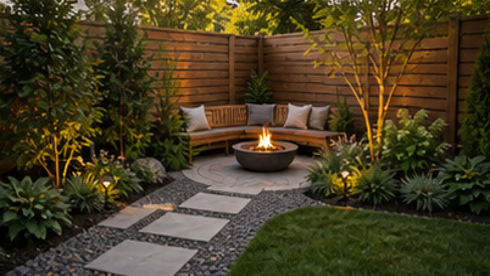 Backyard Corner Landscaping Ideas layout idea