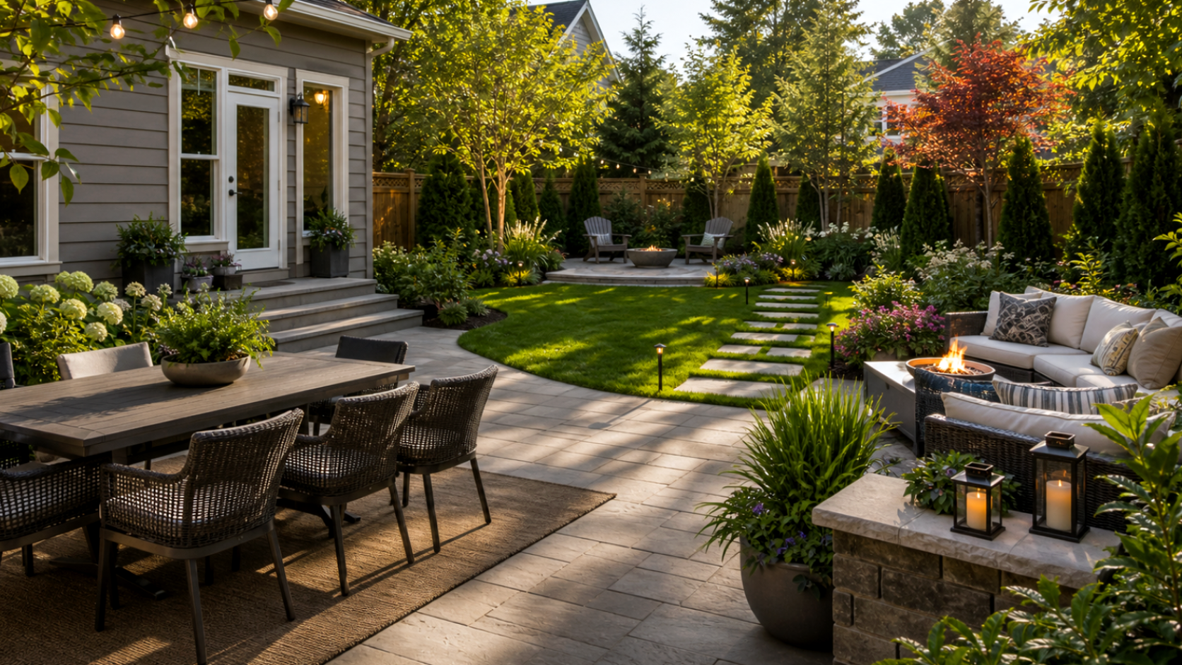 Backyard Design Ideas materials and planting