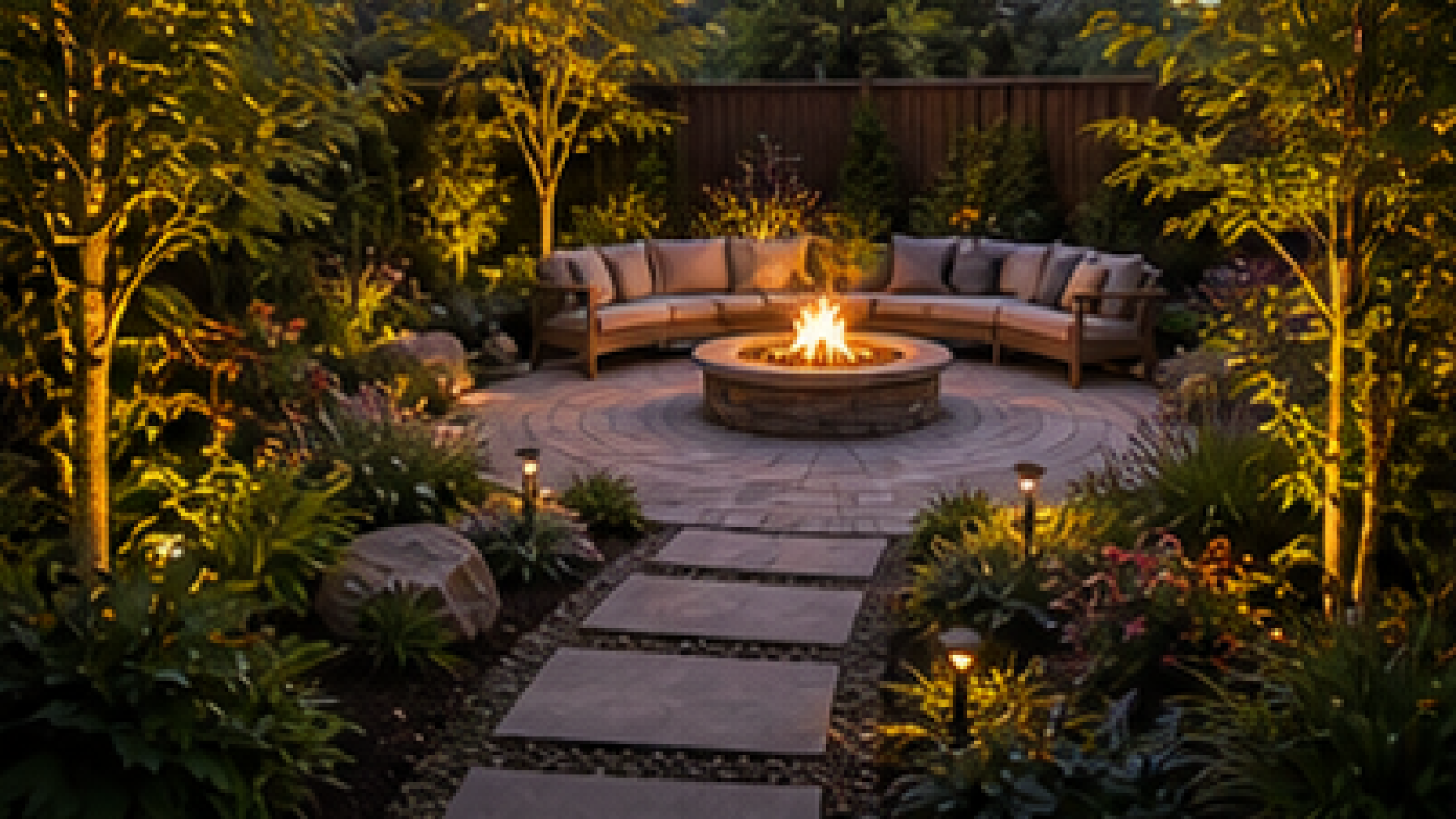 Backyard Fire Pit Landscaping Ideas layout idea