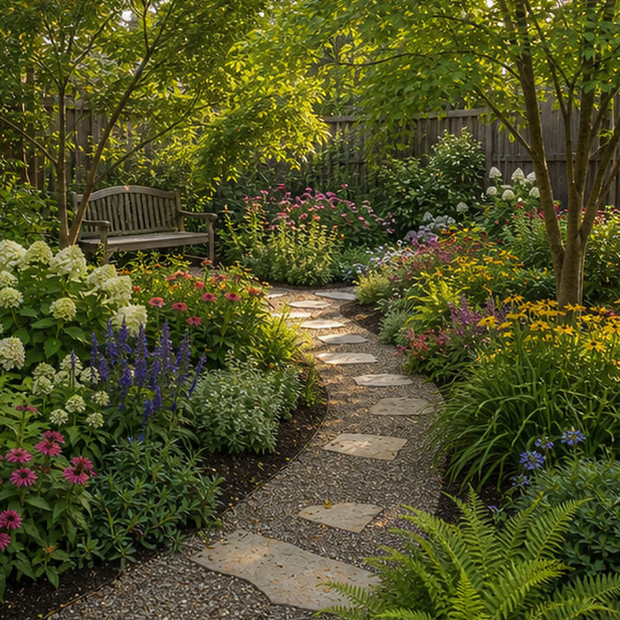 Backyard Garden Ideas planting and material detail