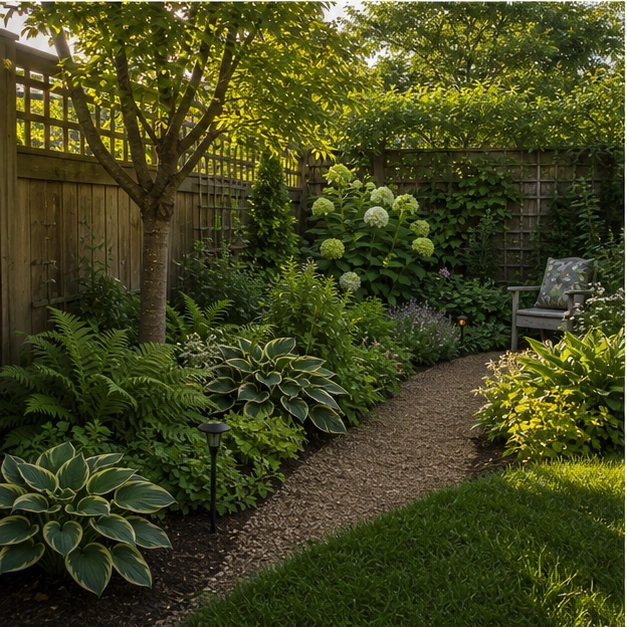 Backyard Garden Ideas with privacy edge