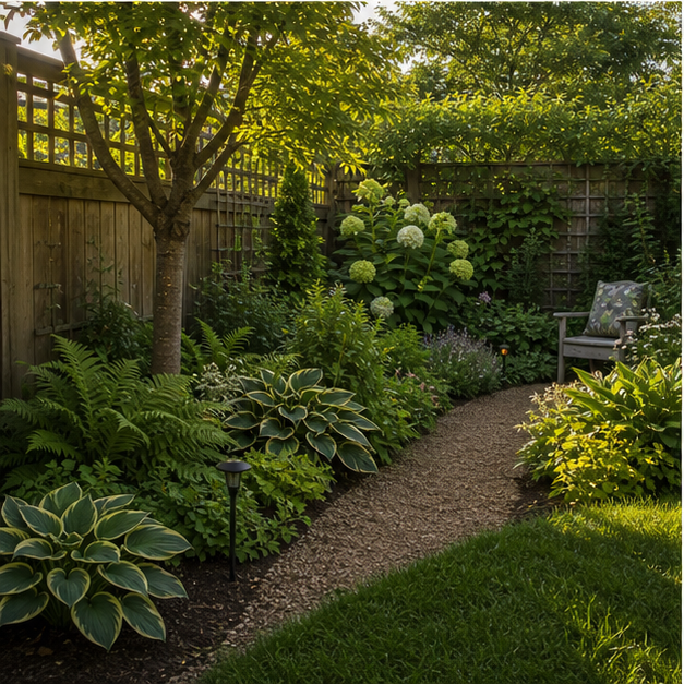 Backyard Garden Ideas with privacy edge