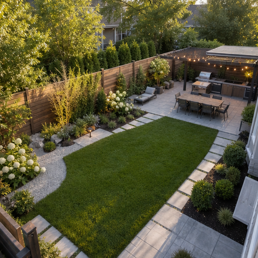 Backyard Ideas in a real setting