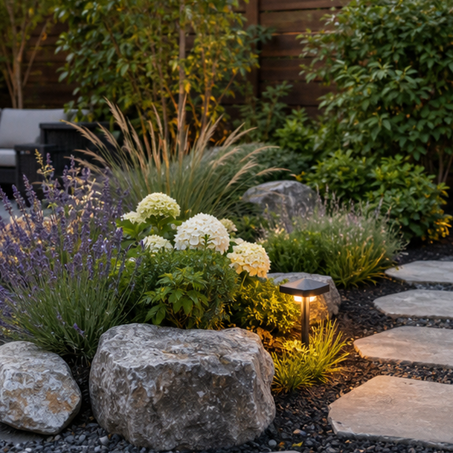 Backyard Ideas planting and material detail