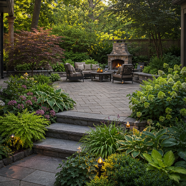 Backyard Ideas Designer with layered planting