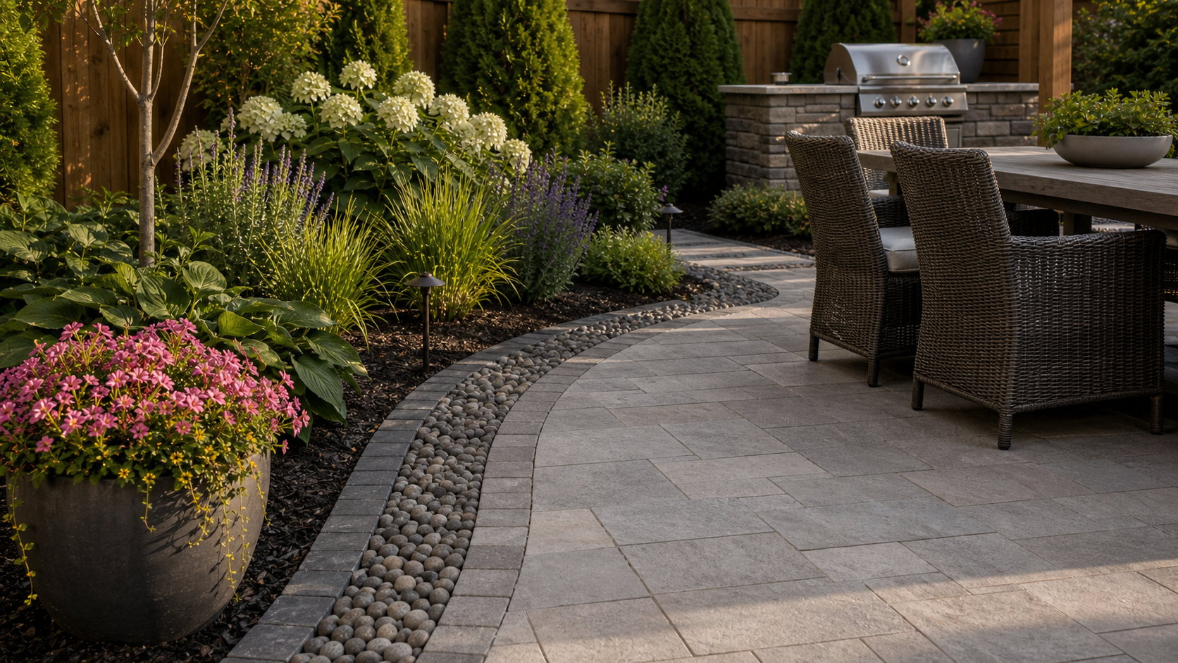 Backyard Ideas materials and planting