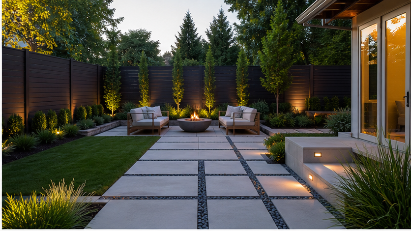 Backyard Ideas with modern lines