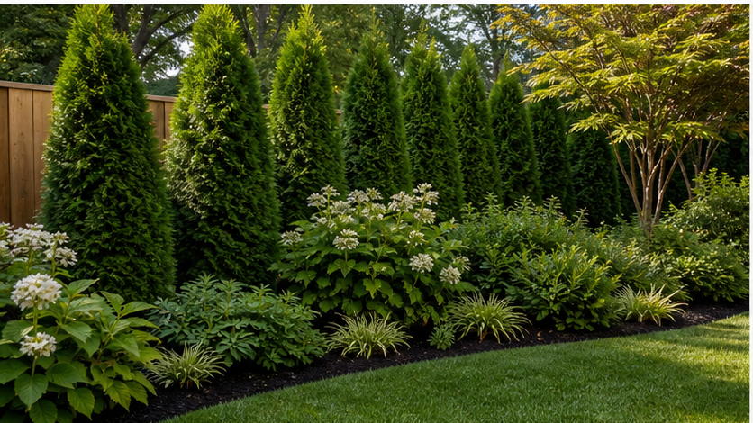 Backyard Ideas with privacy edge