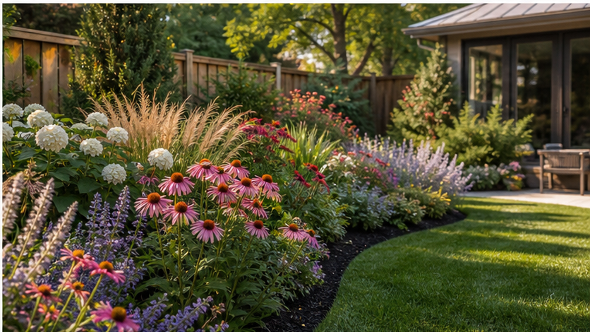 Backyard Ideas with seasonal color