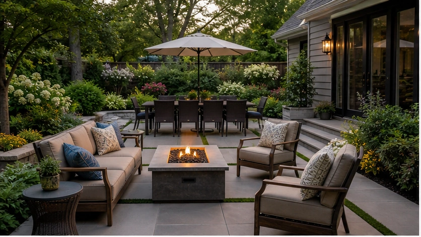 Backyard Ideas with seating zone