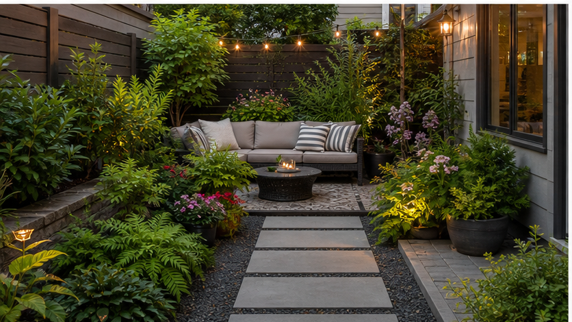 Backyard Ideas with small-space angle