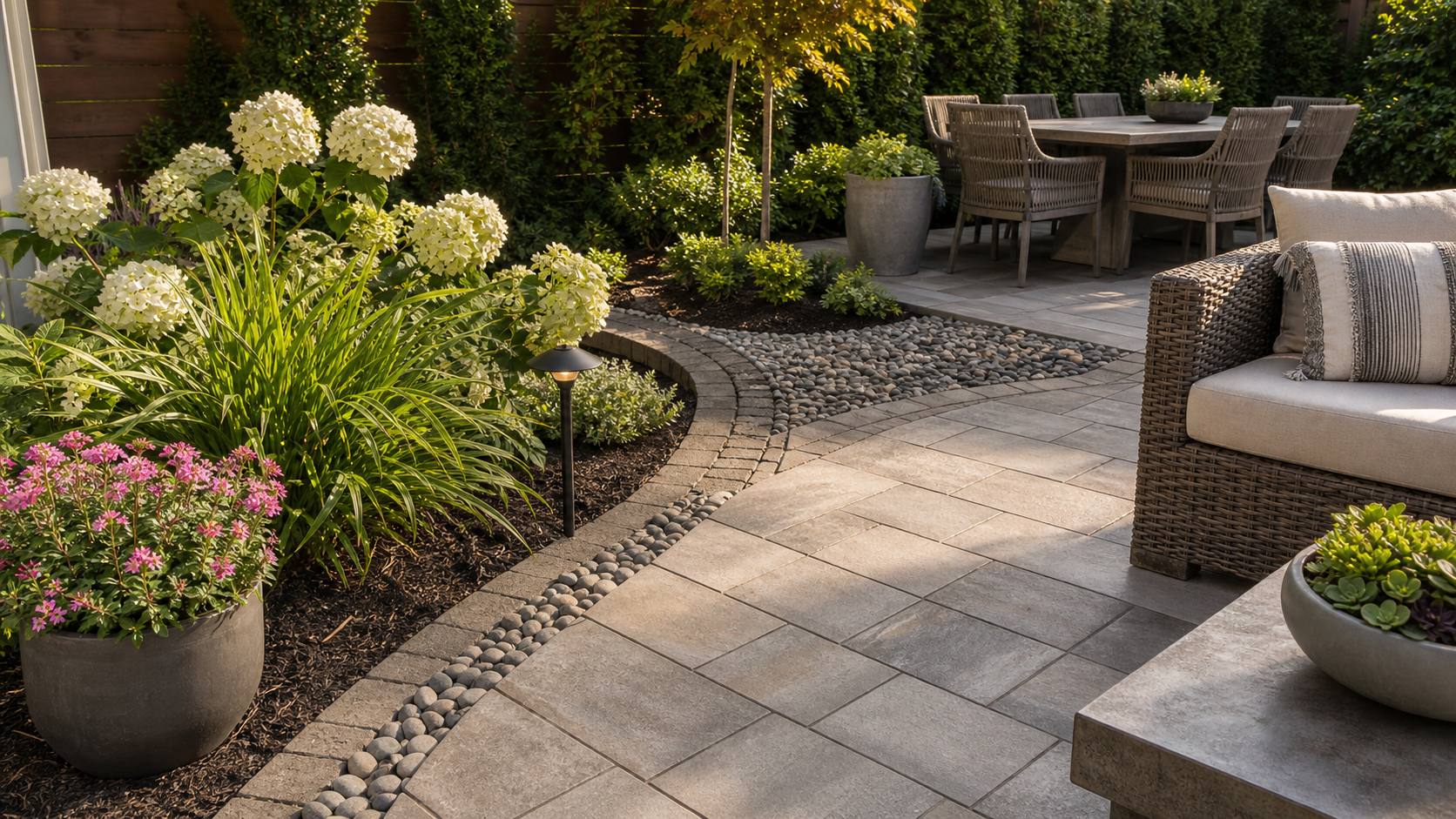 Backyard Ideas materials and planting