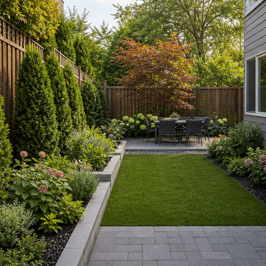 Backyard Landscaping Ideas planting and material detail