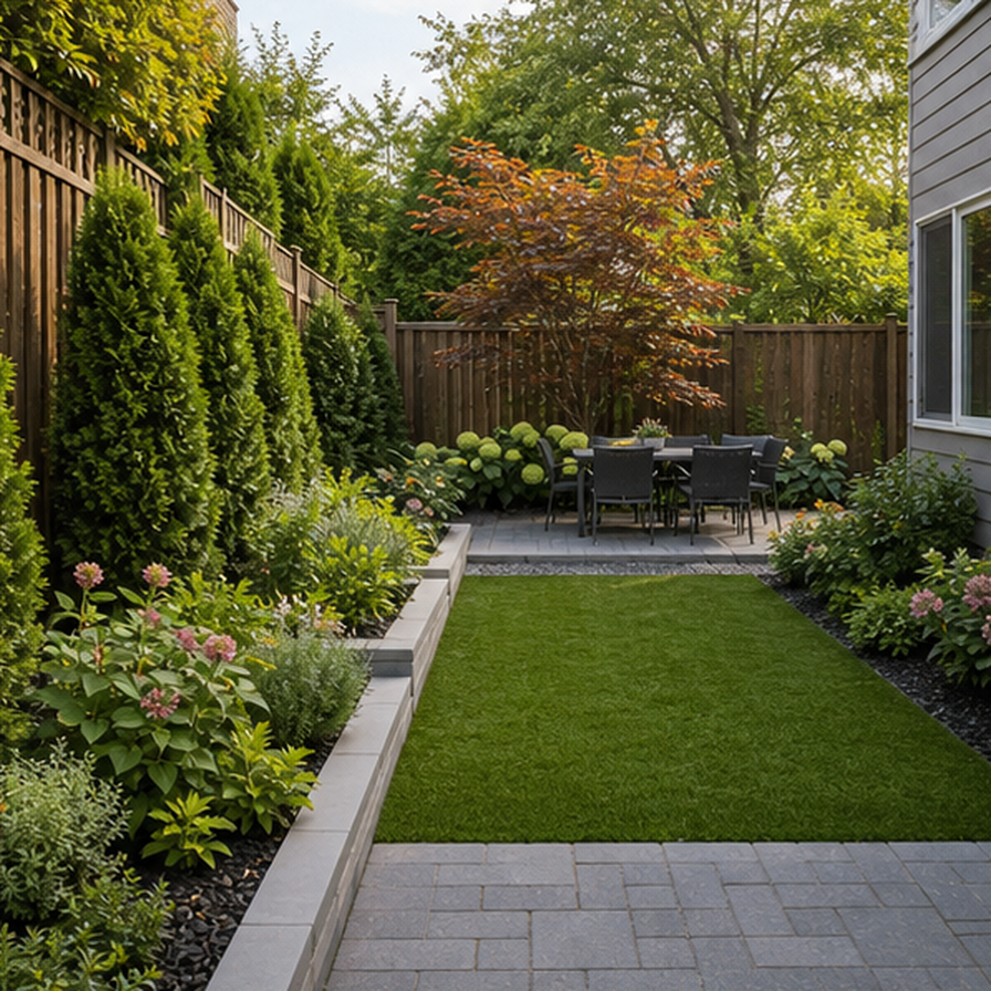 Backyard Landscaping Ideas planting and material detail