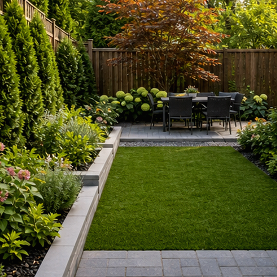 Backyard Landscaping Ideas materials and planting