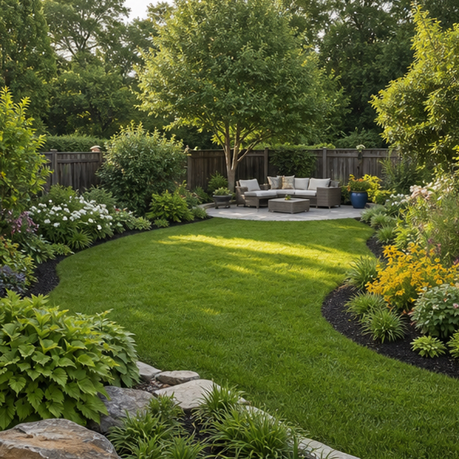 Backyard Landscaping Ideas in a real setting