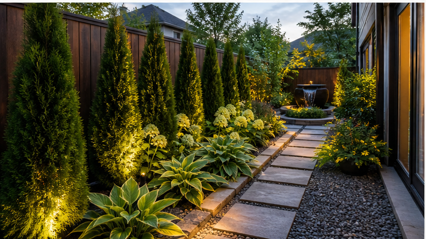 Backyard Landscaping Ideas with privacy edge