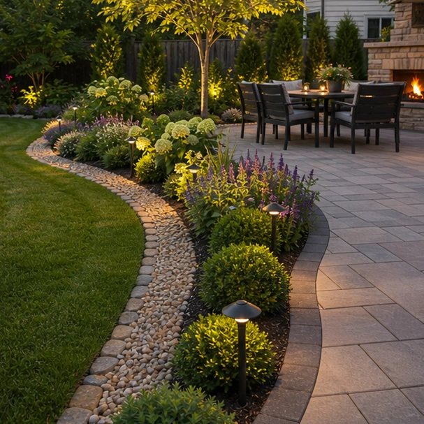 Backyard Patio Border Ideas layout idea