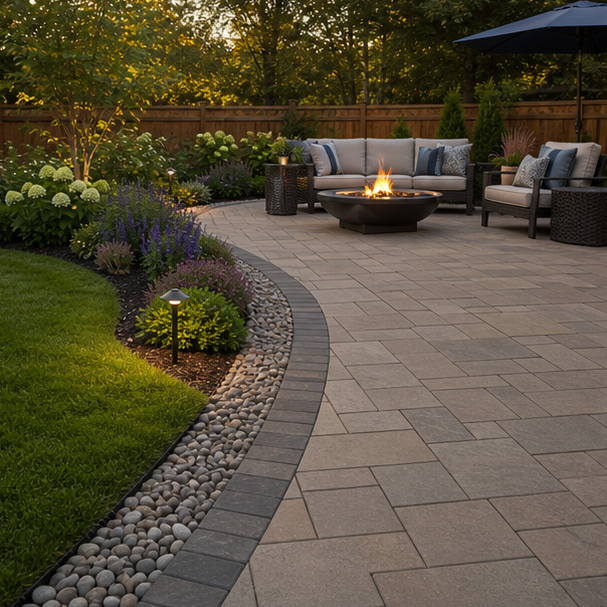 Backyard Patio Border Ideas second view