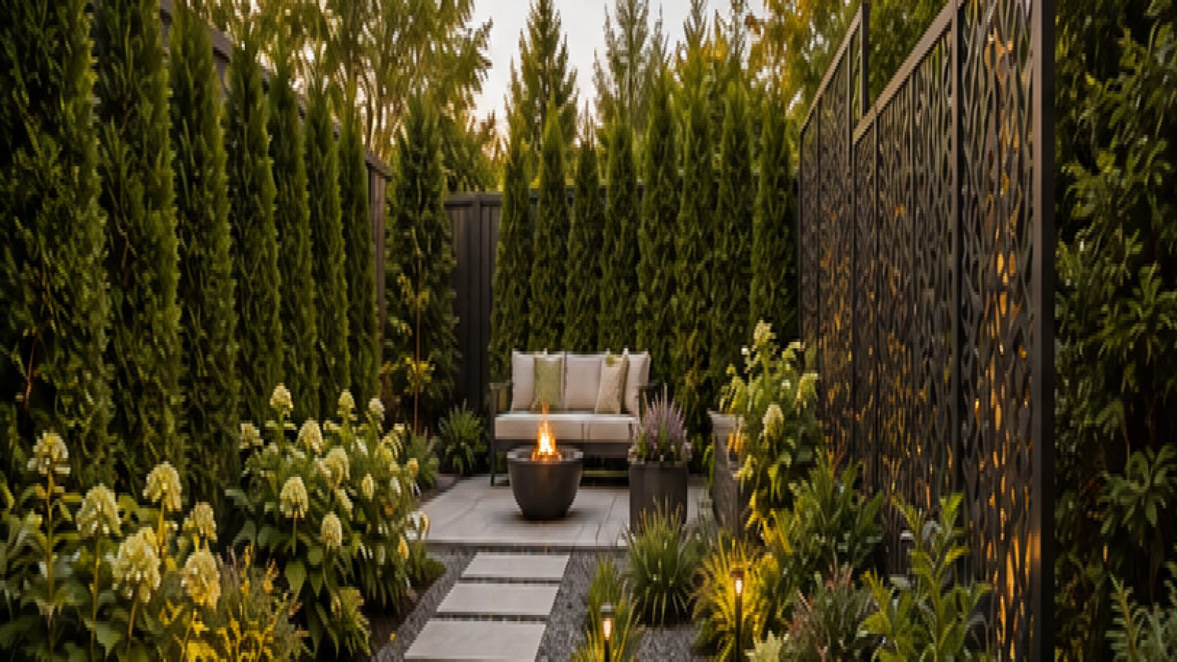 Backyard Privacy Landscaping Ideas layout idea