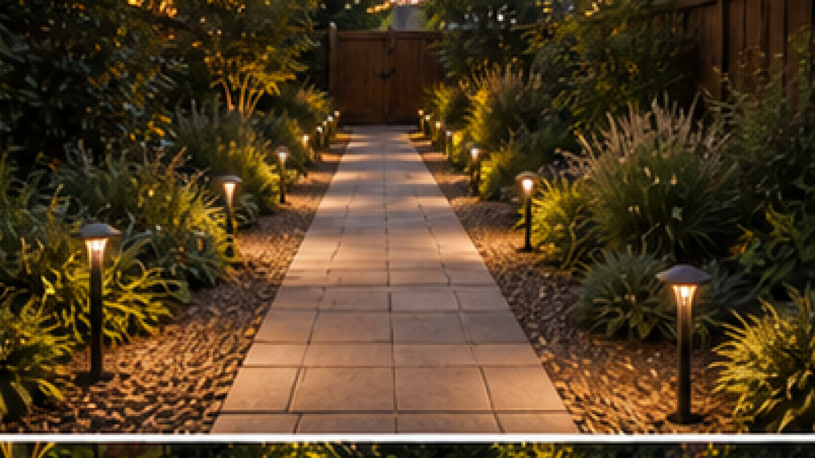 Backyard Walkway Ideas with path lights