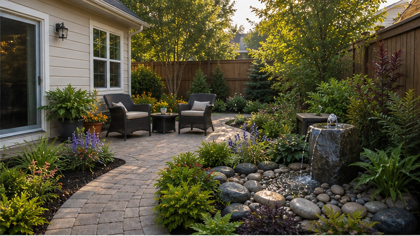 Backyard Water Feature Ideas with in a real yard