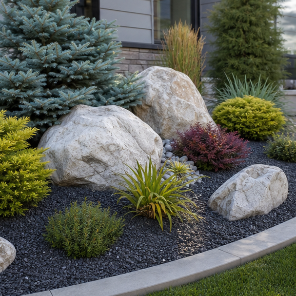 Boulder Landscaping Ideas with alternate style