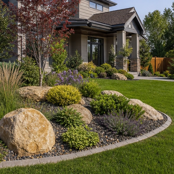 Boulder Landscaping Ideas with second view