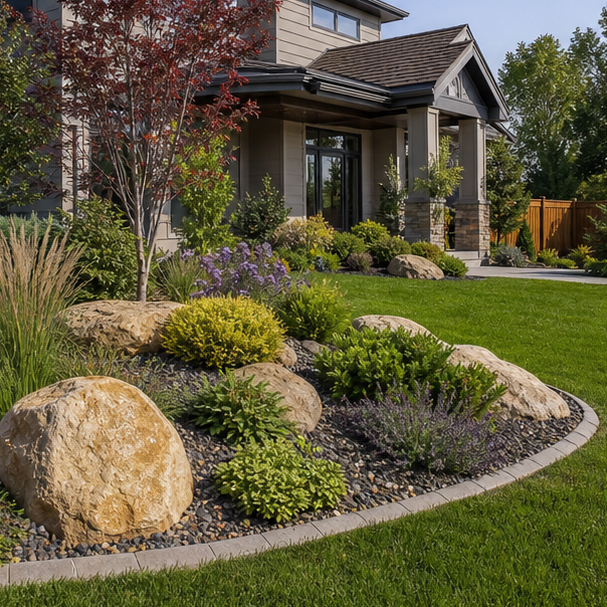 Boulder Landscaping Ideas with second view
