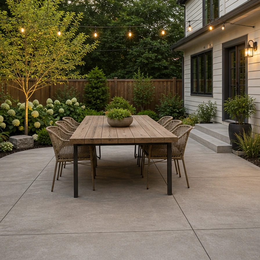 Concrete Patio Ideas in a real setting
