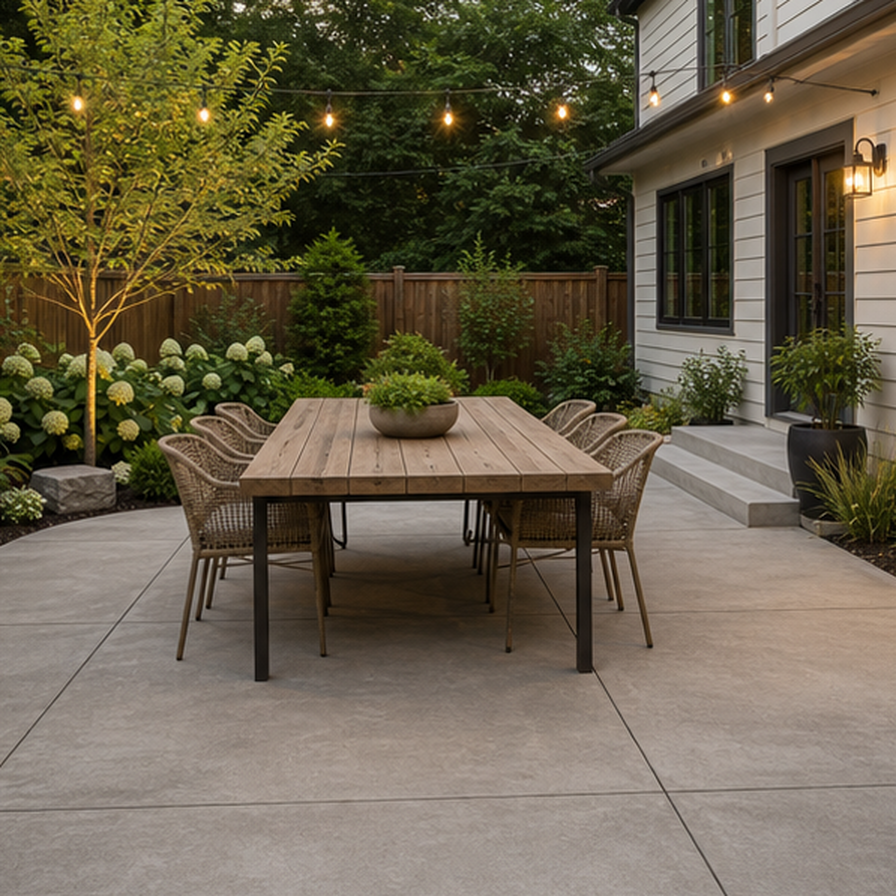 Concrete Patio Ideas in a real setting