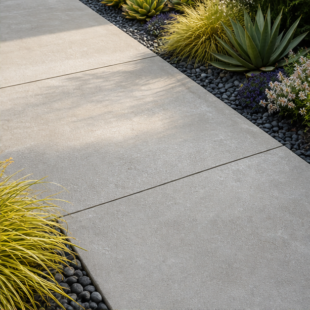 Concrete Patio Ideas with stone texture