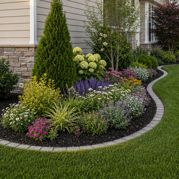Corner Flower Bed Ideas layout idea