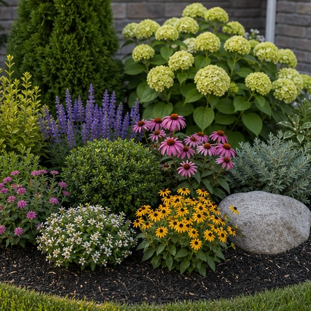 Corner Flower Bed Ideas materials and planting