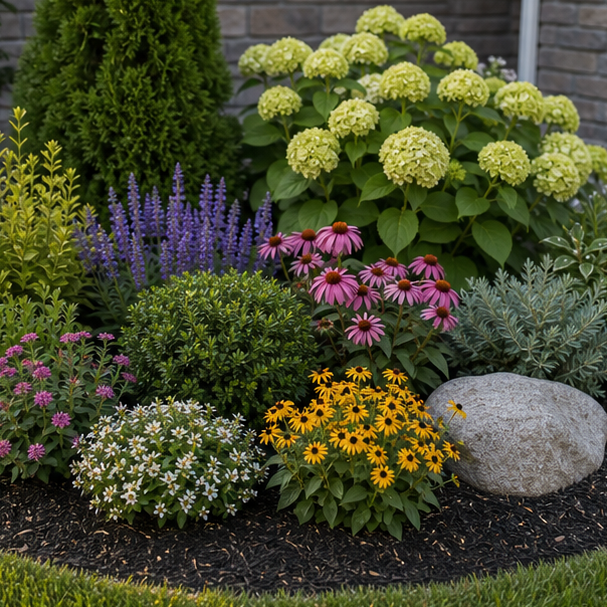 Corner Flower Bed Ideas materials and planting
