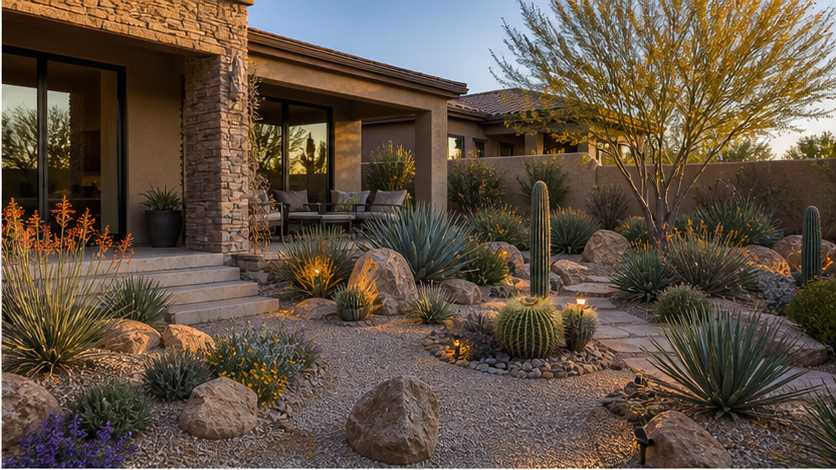 Desert Landscaping Ideas with in a real yard