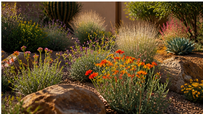 Desert Landscaping Ideas with seasonal color