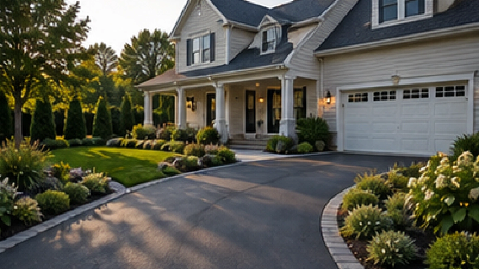 Driveway Border Landscaping Ideas in a real yard