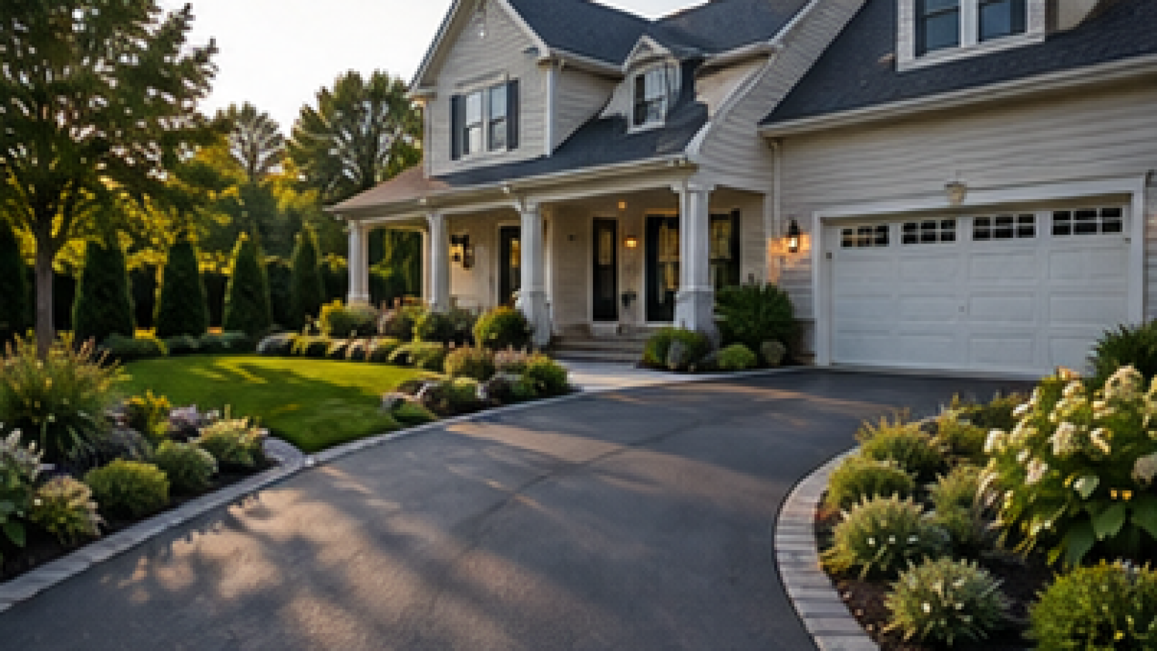Driveway Border Landscaping Ideas in a real yard