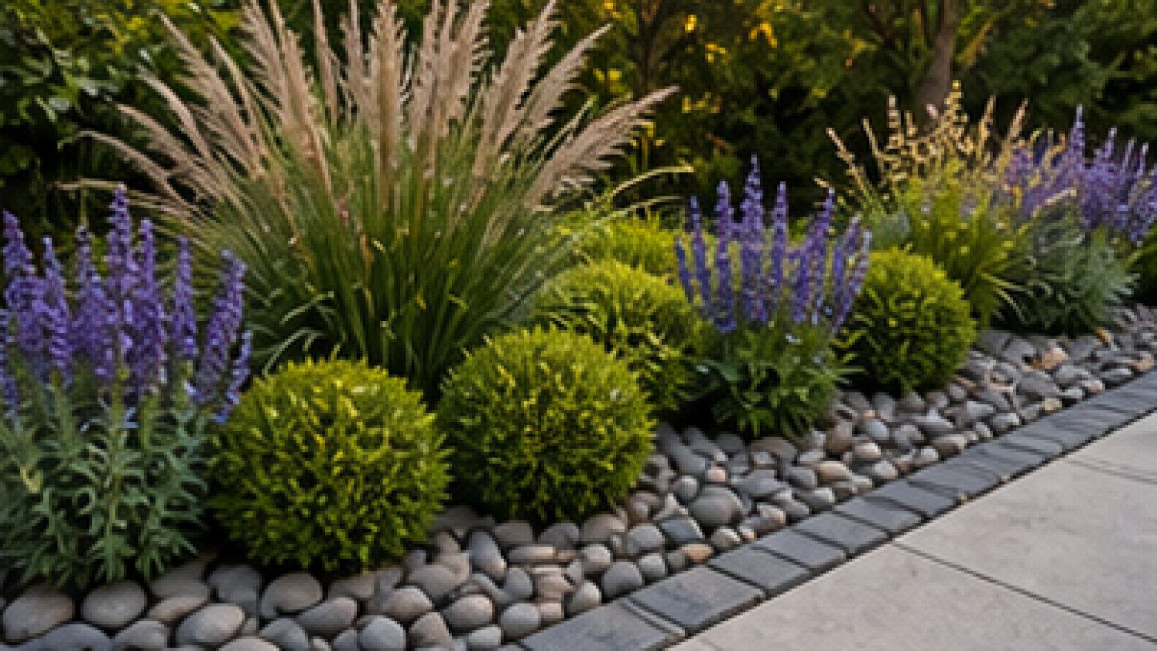 Driveway Border Landscaping Ideas planting and material detail