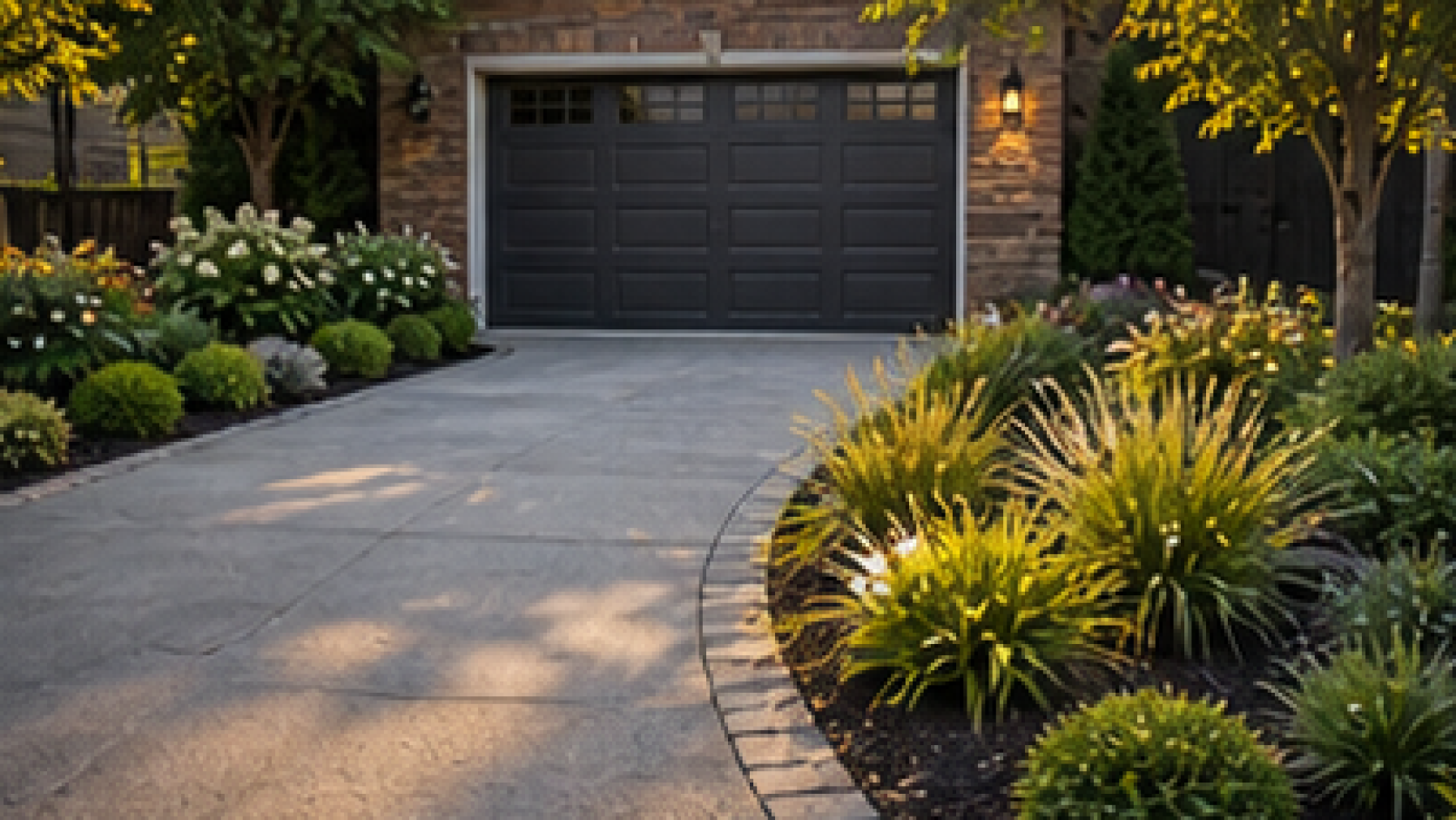 Driveway Border Landscaping Ideas lighting idea