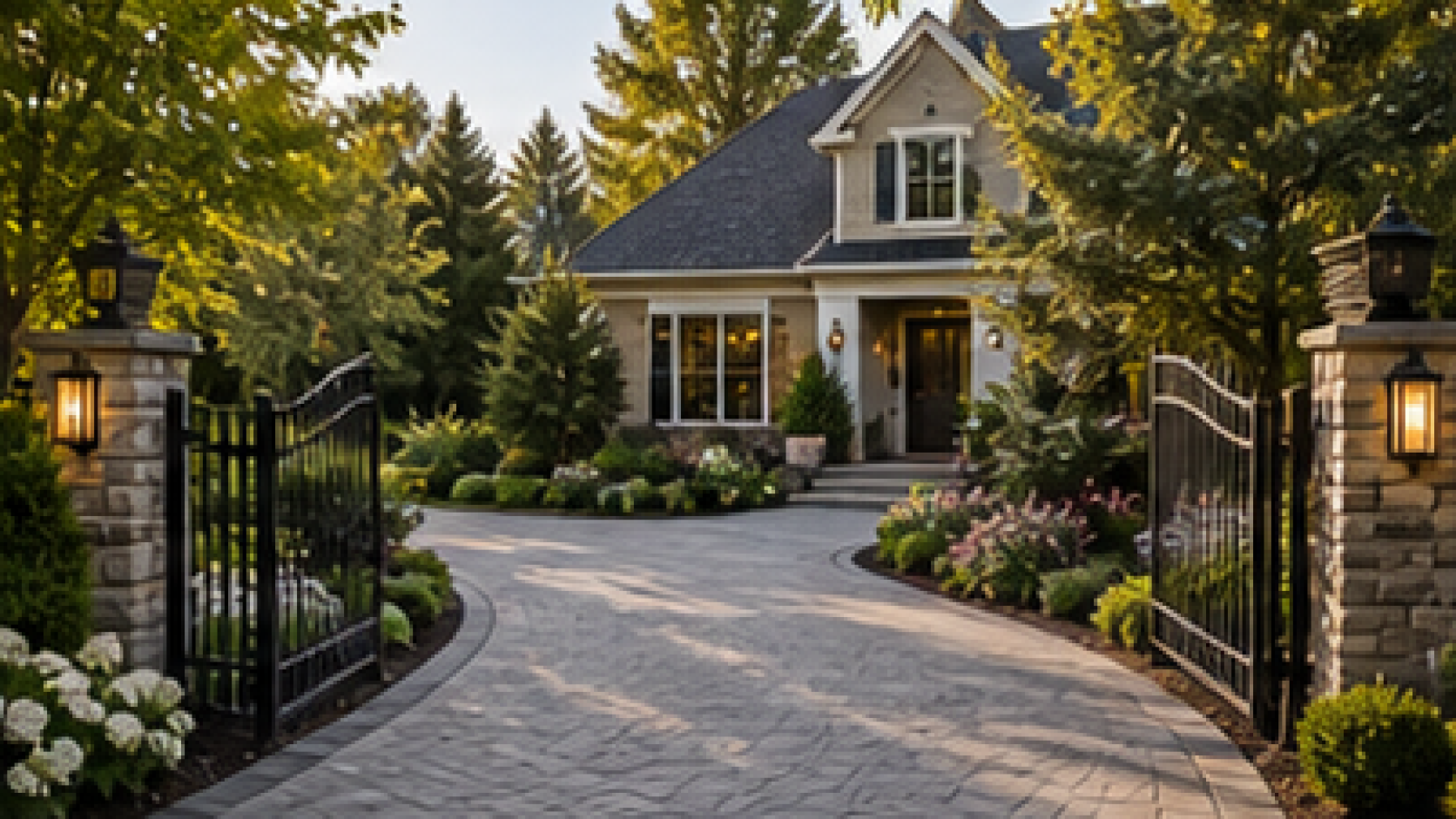 Driveway Entrance Landscaping Ideas in a real yard