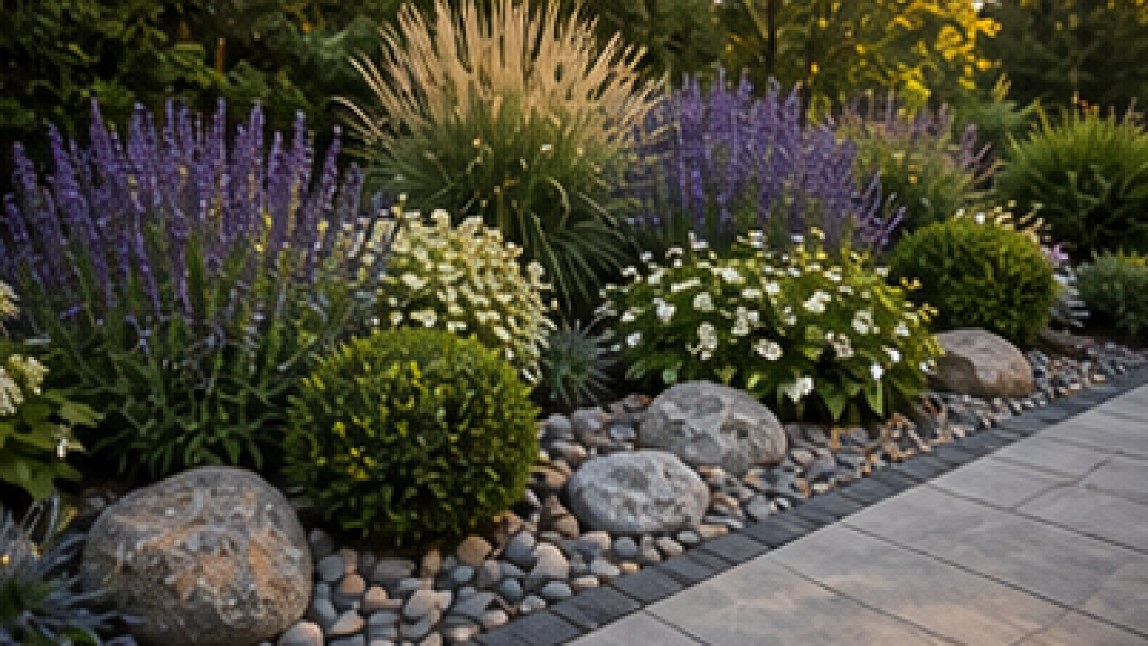 Driveway Entrance Landscaping Ideas materials and planting